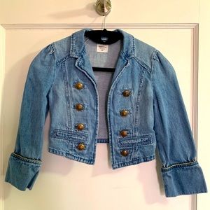 Gap Kids girls denim military style jacket